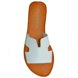 city classified Shoes Cut Out Women Basic Flip Flops Flat Summer Sandals Slip On